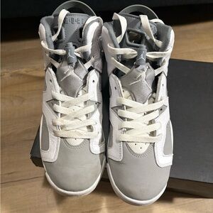 Jordan 6 Gray and White Sneakers size 7.5W/ 6Y